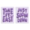 Stupell Industries Slow Down Take It Easy 2pc Wall Plaque Art Set Design by Victoria Barnes
